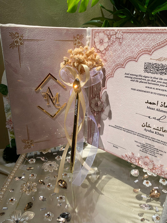 Nikkah booklet with Acrylic box