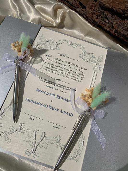 Acrylic nikkah booklet