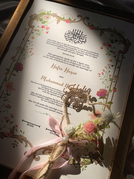 Victoria floral Nikkahnama