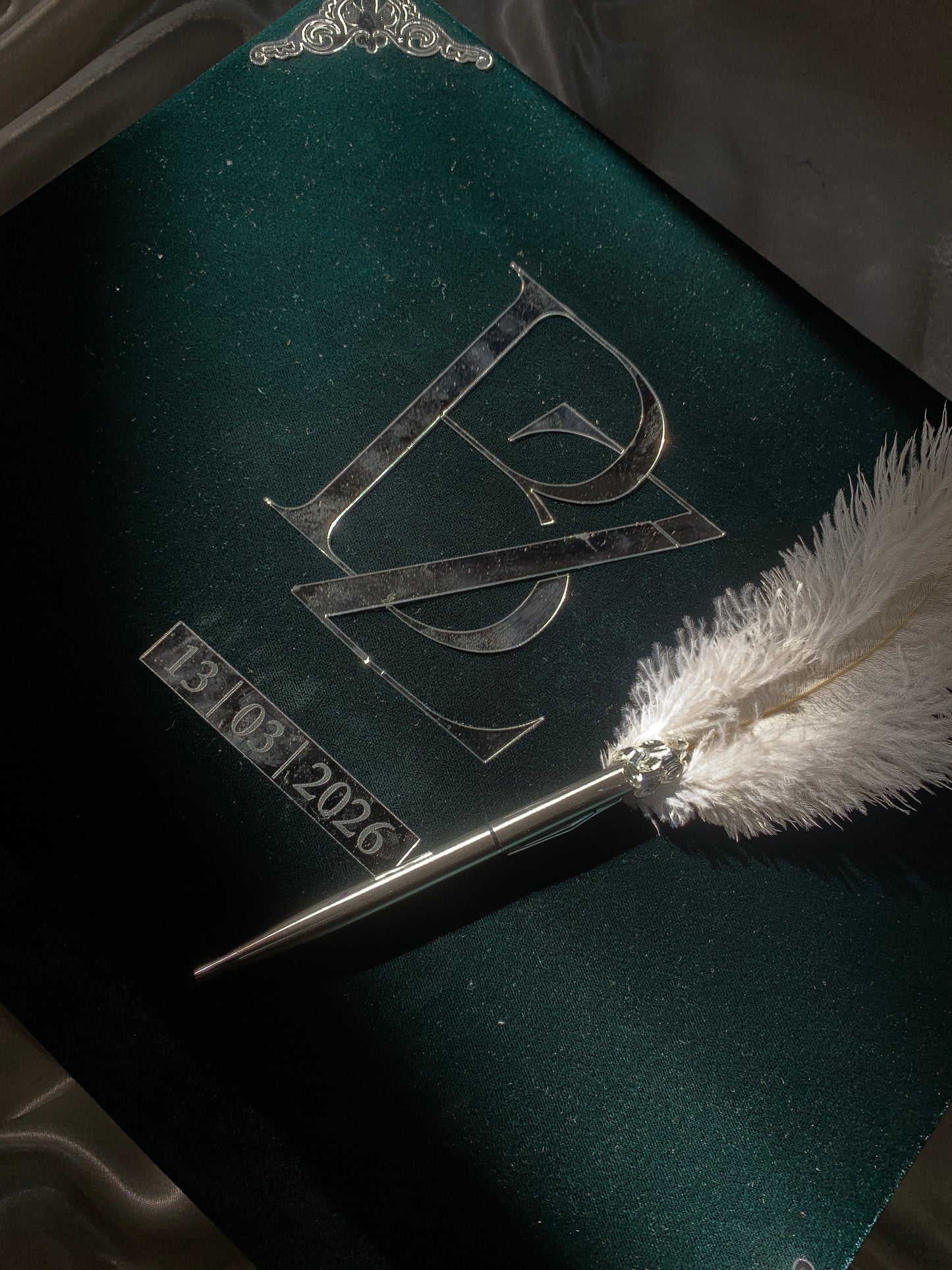 Velvet emballished nikkah booklet