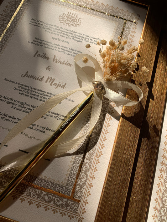 Beige theme Nikkahnama