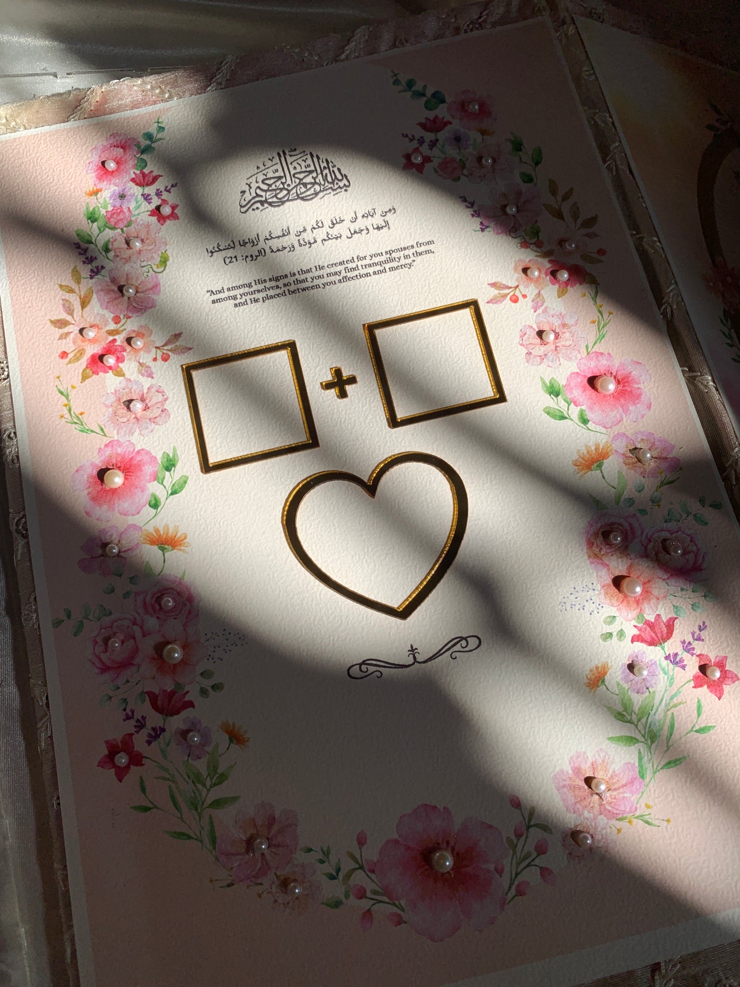 Nikkah booklet with acrylic emballished box