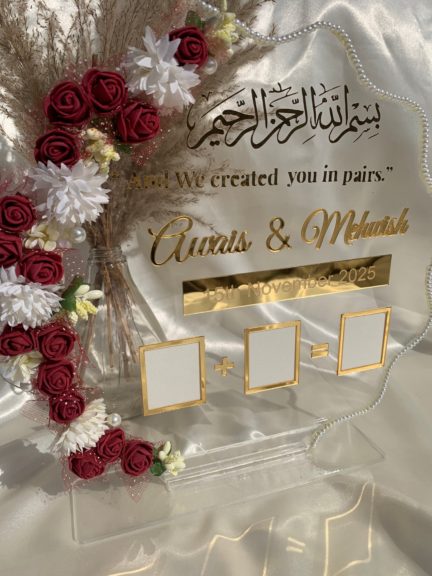 Acrylic nikkah thumbprint