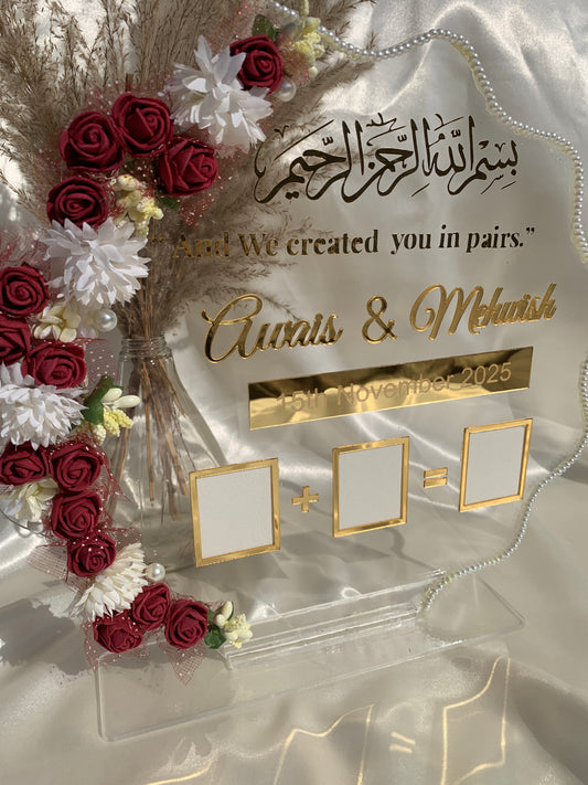 Acrylic nikkah thumbprint