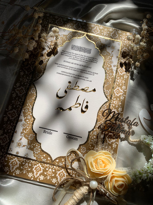 Acrylic nikkah booklet