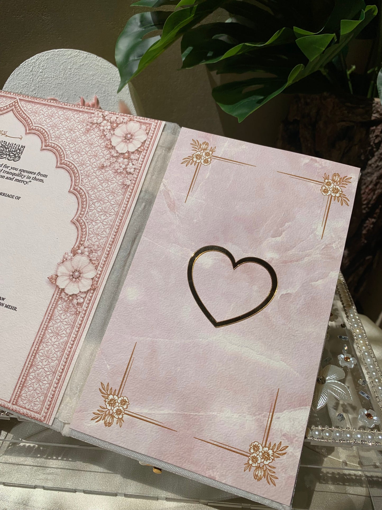 Nikkah booklet with Acrylic box