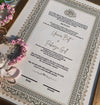Pakeeza Nikkah certificate