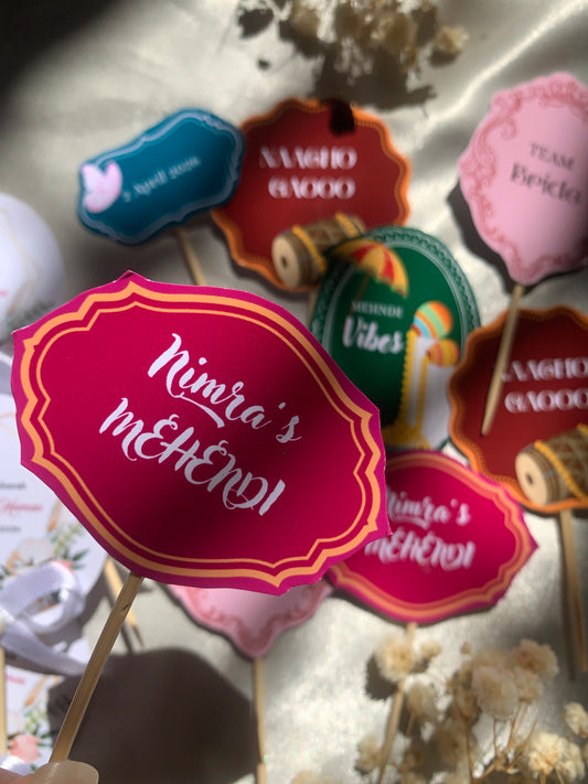 Mehndi mithai toppers
