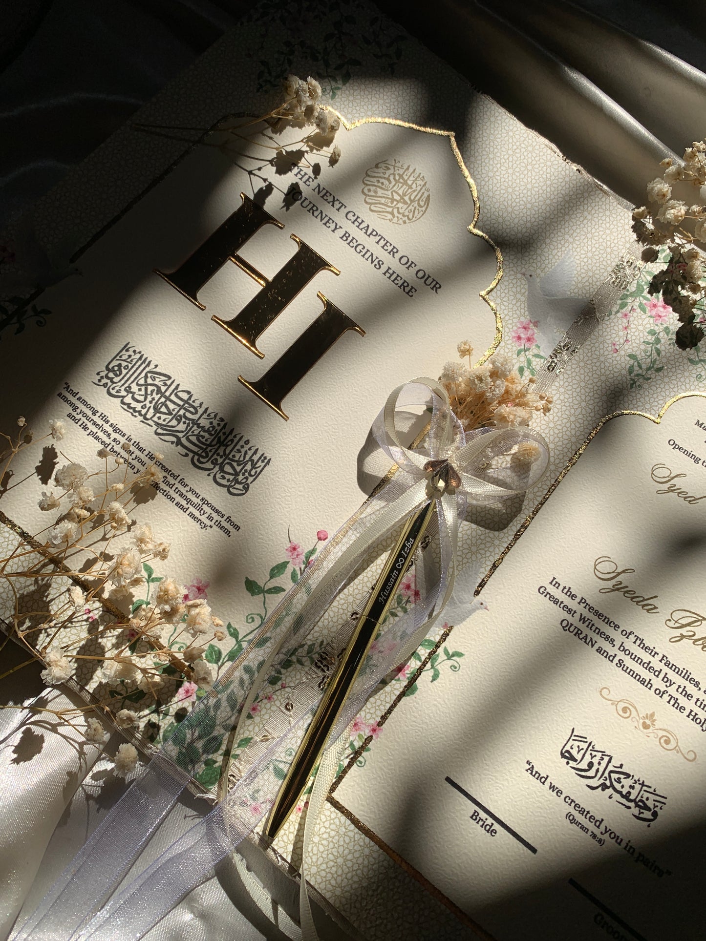 Embroidered Nikkah booklet