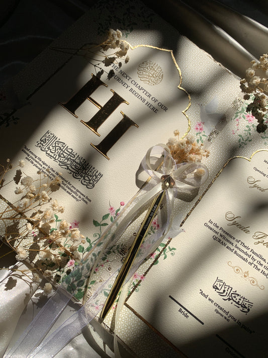 Embroidered Nikkah booklet