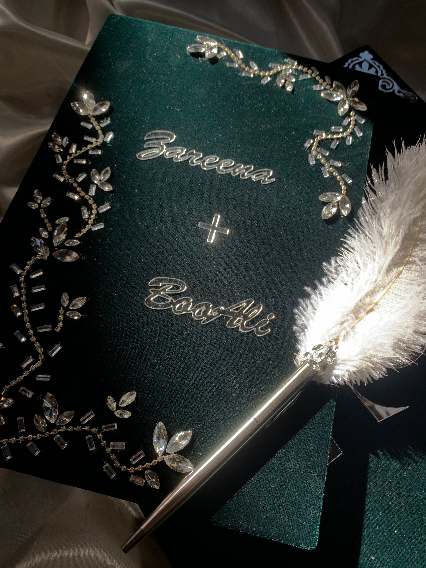 Velvet emballished nikkah booklet