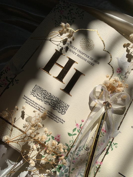 Embroidered Nikkah booklet