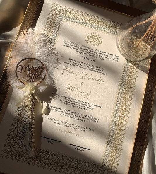 Beige theme Nikkahnama