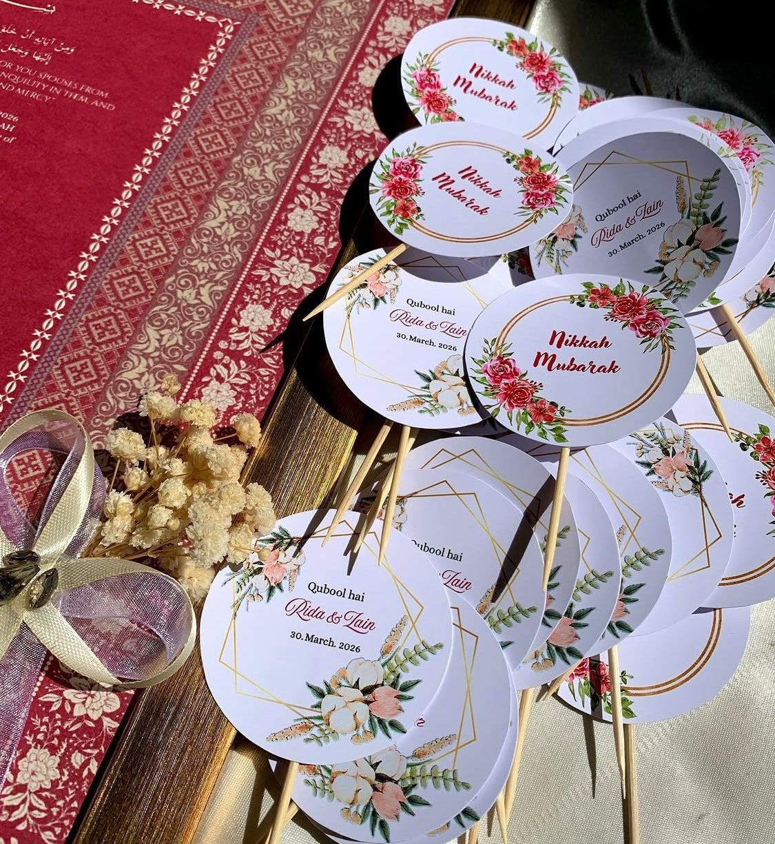 Nikkah mithai toppers