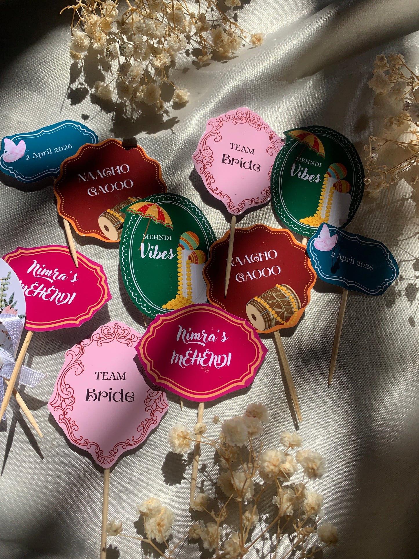 Mehndi mithai toppers