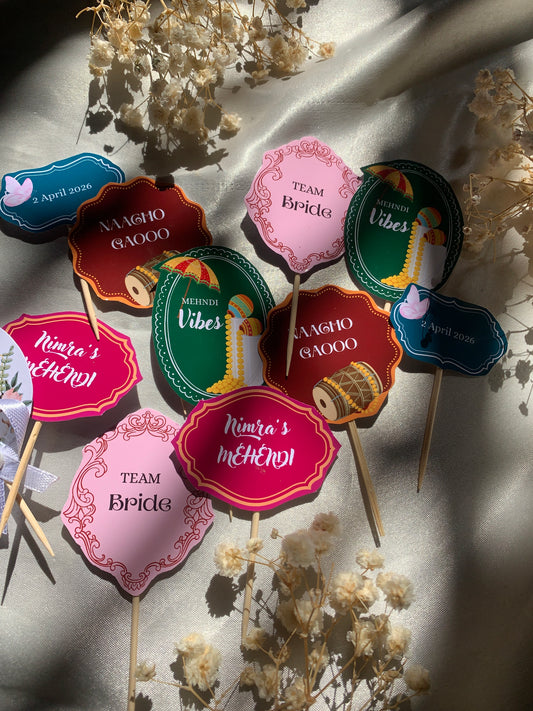 Mehndi mithai toppers