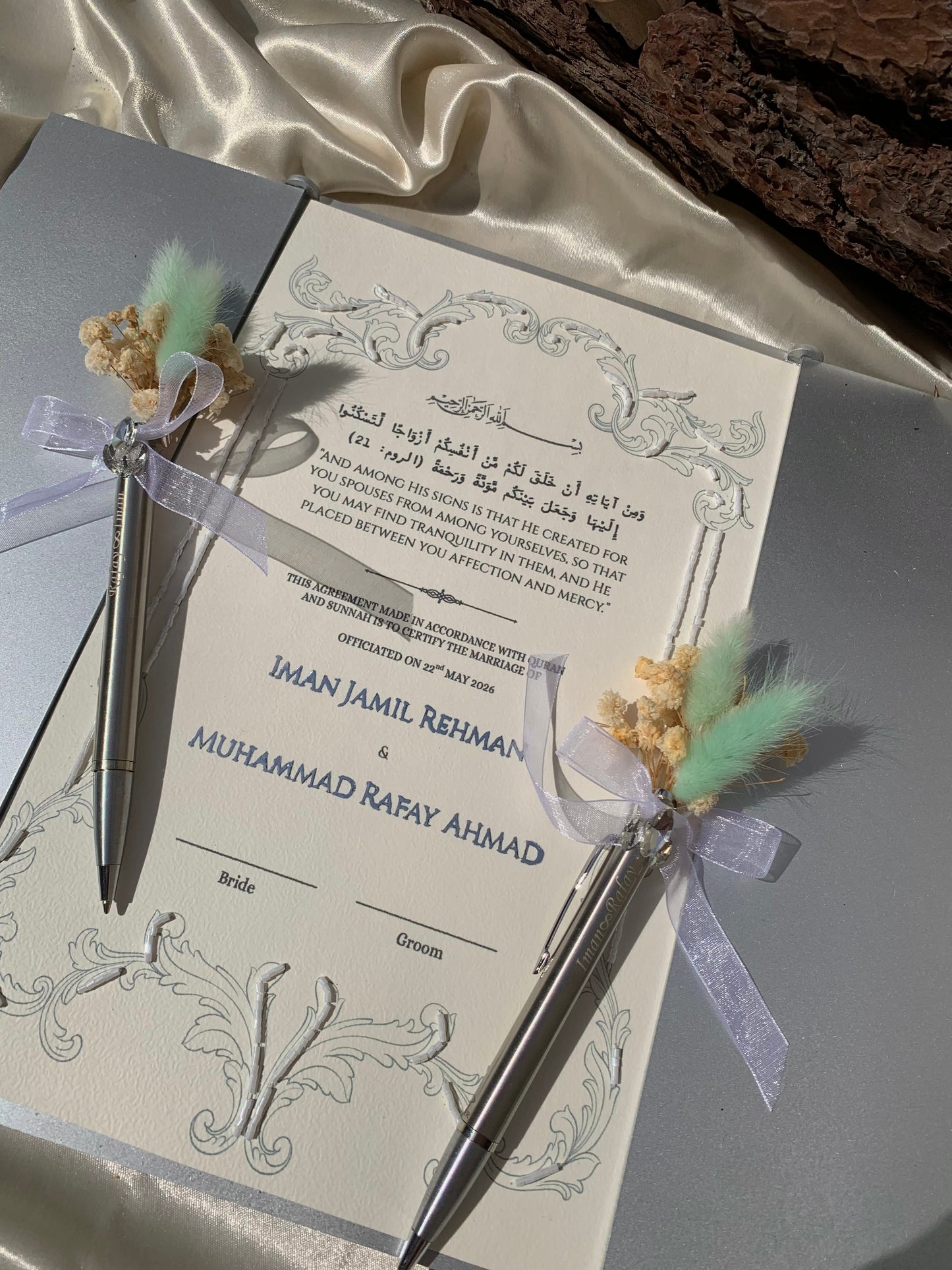 Acrylic nikkah booklet