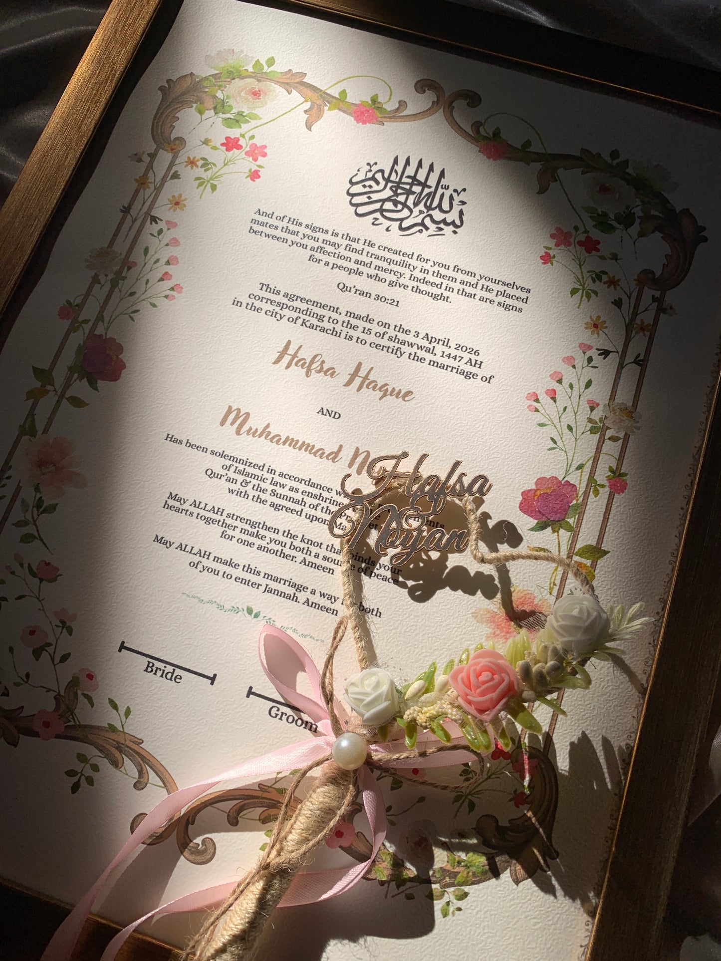 Victoria floral Nikkahnama