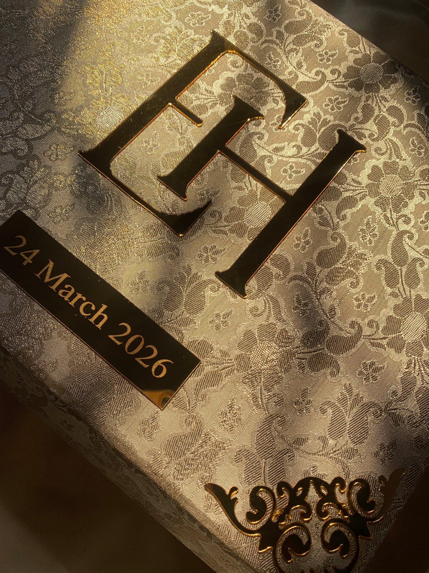 Embroidery nikkah booklet with box