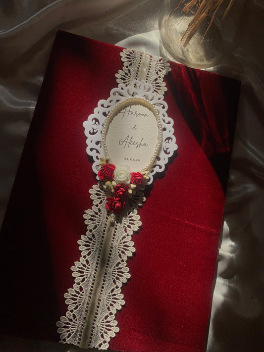 Velvet nikkah booklet