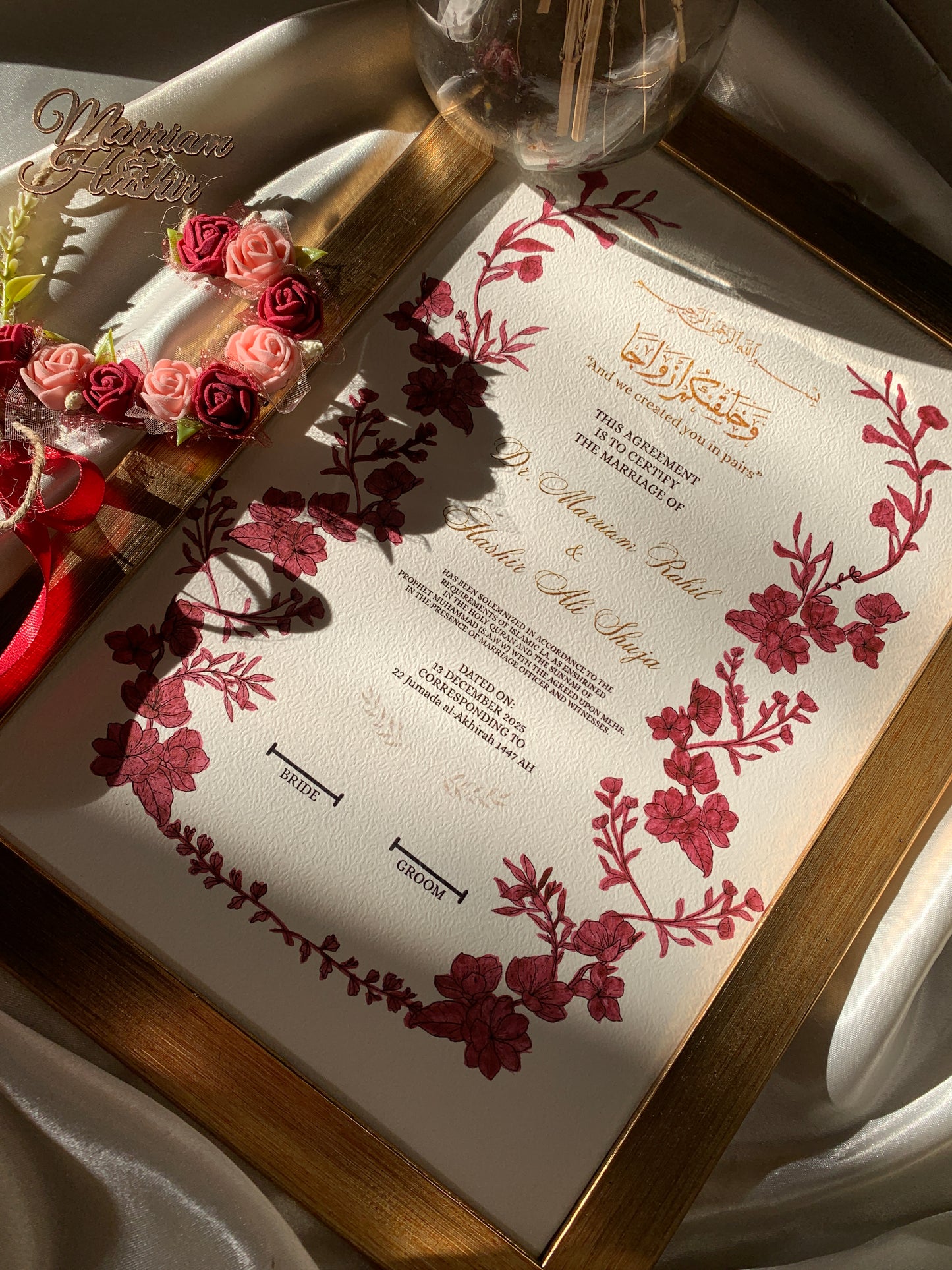 Hand painted Floral Nikkahnama