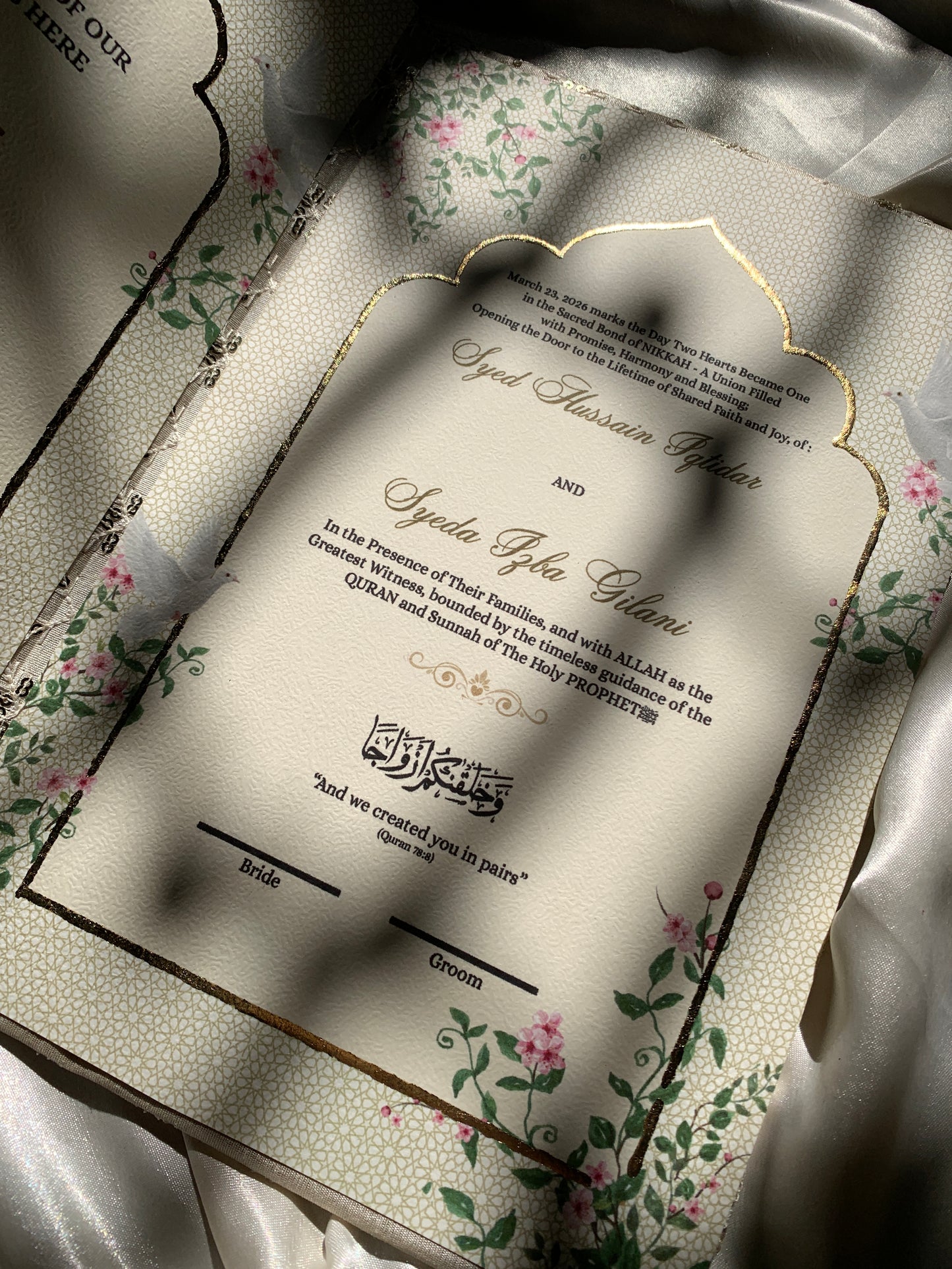 Embroidered Nikkah booklet