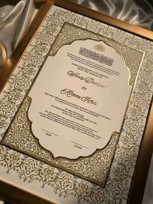 Beige theme Nikkahnama