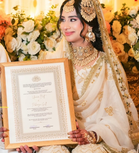Pakeeza Nikkah certificate